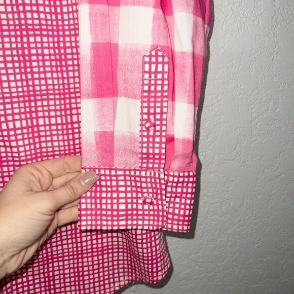 NWT Solid & Striped x Revolve‎ Painted Strawberry Gingham Drawstring Dress Large - Picture 4 of 10